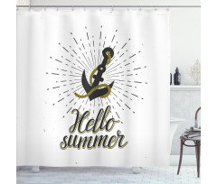 Sunburst Anchor Shower Curtain