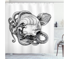 Abstract Octopus Shower Curtain