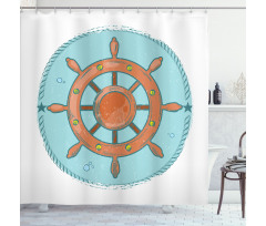 Wheel Cartoon Shower Curtain