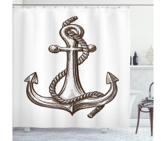 Cruise Sign Sketch Shower Curtain