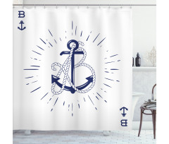 Monochrome Sketch Shower Curtain