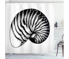 Vintage Sea Shell Shower Curtain