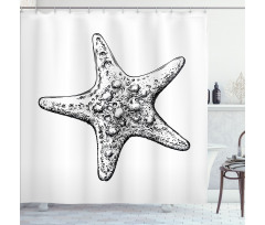 Starfish Sketch Shower Curtain