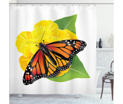 Moth Flower Shower Curtain