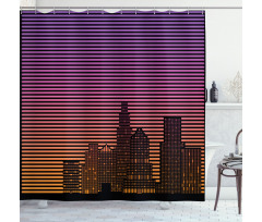 80's Skyline Shower Curtain