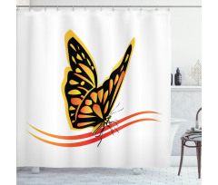 Delicate Spring Moth Art Shower Curtain