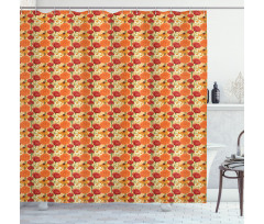 Romantic Chamomile and Rose Shower Curtain