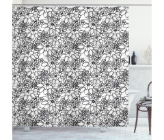 Monotone Graphical Shower Curtain