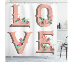 Big Love Lettering Shower Curtain