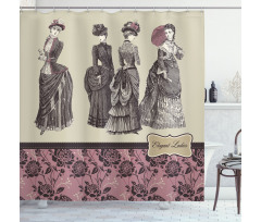 Women Fashion Handbag Shower Curtain