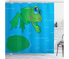 Diving Animal from a Leaf Shower Curtain