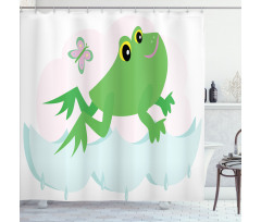 Nursery Jumping Animal Shower Curtain
