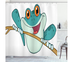 Animal Holding on a Branch Shower Curtain