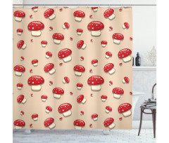 Cartoon Mushrooms Shower Curtain