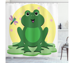 Childish Concept Pond Animal Shower Curtain