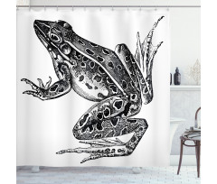 Dotted Exotic Amphibian Breed Shower Curtain