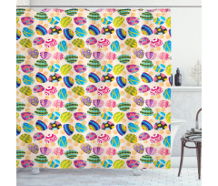 Doodle Mushroom Fairy Shower Curtain