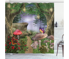 Butterflies Fairytale Shower Curtain