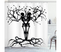 Bone Tree Gothic Shower Curtain