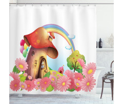 Mushroom House in Garden Shower Curtain