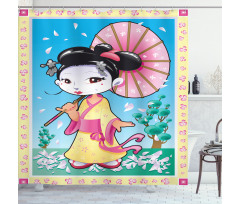 Geisha Shower Curtain