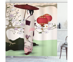 Orient Garden Shower Curtain