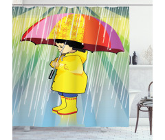 Vibrant Woman Shower Curtain