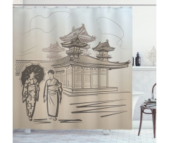 Women Walking Shower Curtain