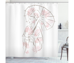 Geisha Girl Shower Curtain