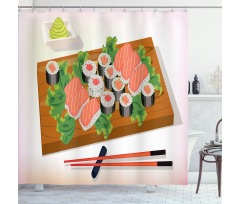 Plate of Tasty Food Shower Curtain