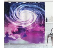 Cosmic Swirling Pattern Shower Curtain