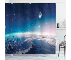 Image of Nebula Asteroids Shower Curtain