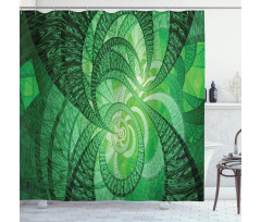 Abstract Swirling Spirals Shower Curtain