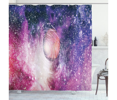 Vivid Galactic Art Shower Curtain