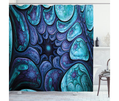 Surreal Futuristic Elements Shower Curtain