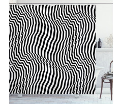 Illusive Stripes Shower Curtain