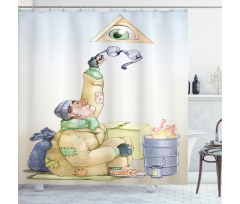 Homeless Metaphor Shower Curtain