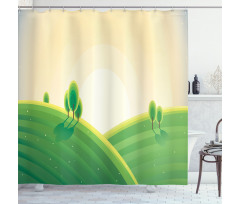 Rural Landscape Hills Shower Curtain