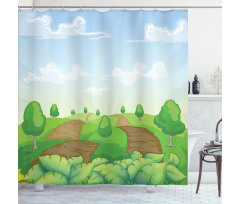 Idyllic Farm Fields Shower Curtain