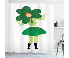 Lucky Clover Hat Shower Curtain