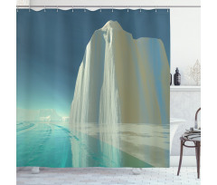 Graphic Frigid by the Sea Shower Curtain