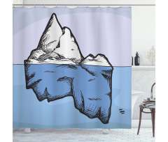 Ice Below and Above Water Shower Curtain