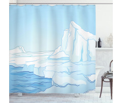 Cartoon Style Winter Theme Shower Curtain