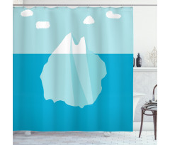 Icy Rock with Tip Above Shower Curtain