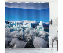 Glacier Elements Lagoon Shower Curtain