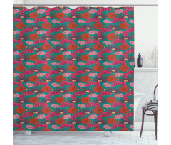 Cheerful Blooming Petals Shower Curtain