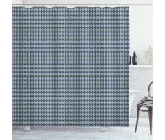 Traditional Eastern Grid Shower Curtain