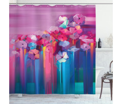 Vibrant Flower Shower Curtain