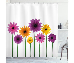 Simple Spring Flowers Shower Curtain