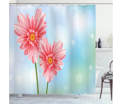 Petals on Bokeh Shower Curtain